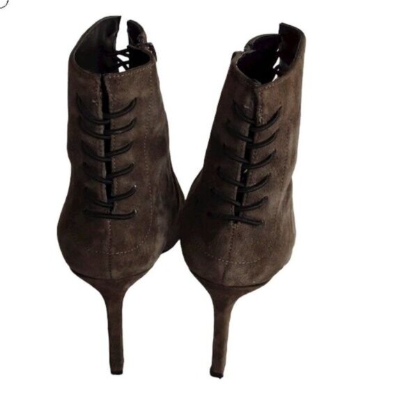 Kendall & Kylie Women’s Ankle Boot Pointed Toe Stiletto Heels‎ Grey Suede Witchy - Picture 6 of 12